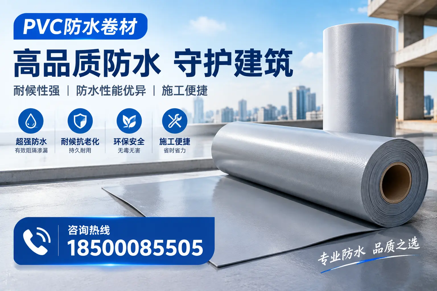 PVC防水卷材的防水效果评测，适合澄迈的科学依据